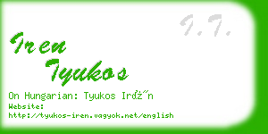 iren tyukos business card